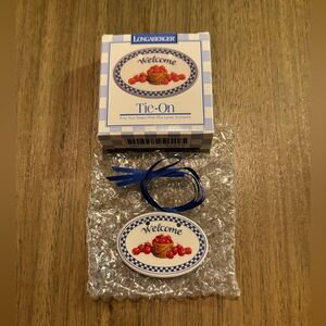 New Longaberger Basket Welcome Tie-On!